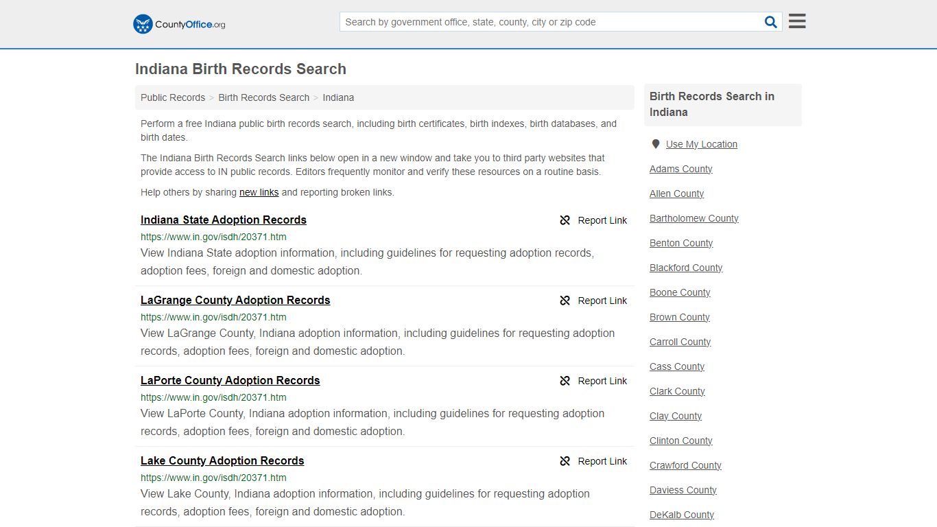 Birth Records Search - Indiana (Birth Certificates & Databases)